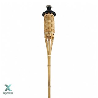Pochodnia ogrodowa bambusowa, pleciona, do ogrodu i tarasu, 1200 mm, pojemność 180 ml KAMAI STRENDPRO
