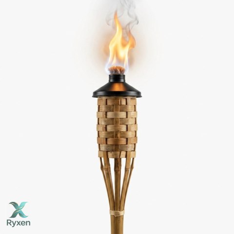 Pochodnia ogrodowa bambusowa, pleciona, do ogrodu i tarasu, 1200 mm, pojemność 180 ml KAMAI STRENDPRO