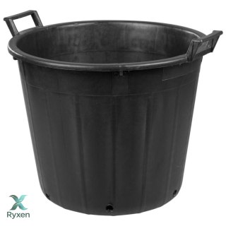 Pojemnik ogrodowy okrągły plastikowy perforowany z uchwytami, 50 l, średnica 50 cm, wysokość 41 cm KAMAI STRENDPRO