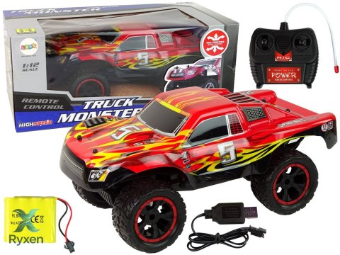 Samochód Terenowy Zdalnie Sterowany R/C 1:12 20 km/h Czerwony LEAN TOYS