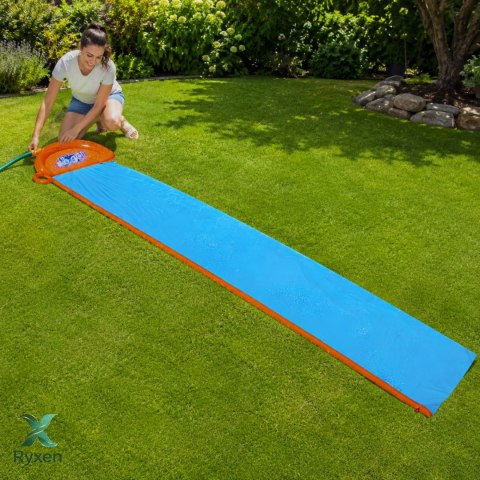 Ślizgawka wodna dziecięca jednoosobowa, natryski SplashBoost, basen końcowy, PVC UltraStick, 488 x 82 cm, 3+ KAMAI STRENDPRO