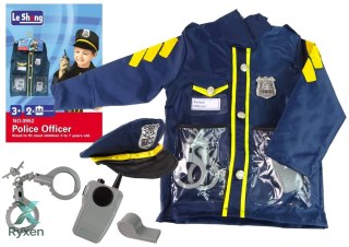 Strój Przebranie Policjanta Akcesoria Odznaka Karnawał 8 El. LEAN TOYS