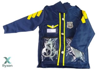 Strój Przebranie Policjanta Akcesoria Odznaka Karnawał 8 El. LEAN TOYS