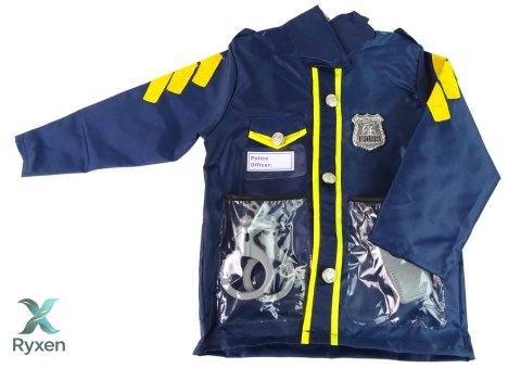 Strój Przebranie Policjanta Akcesoria Odznaka Karnawał 8 El. LEAN TOYS