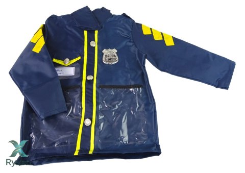 Strój Przebranie Policjanta Akcesoria Odznaka Karnawał 8 El. LEAN TOYS