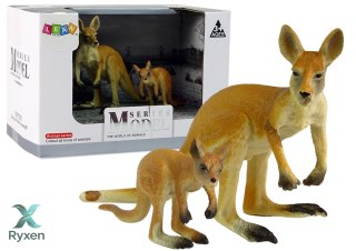 Zestaw 2 figurek Kangur z młodym Kangury Zwierzęta Świata LEAN TOYS