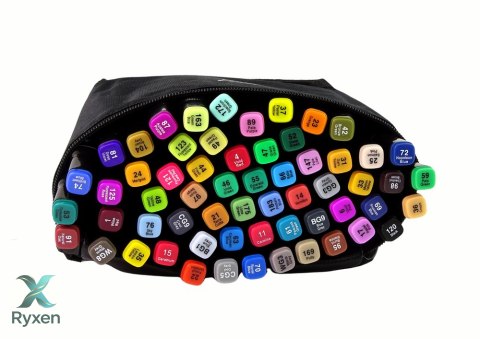 Zestaw Pisaków Markerów Touch 60 Szt Torba Markery Alkoholowe LEAN TOYS