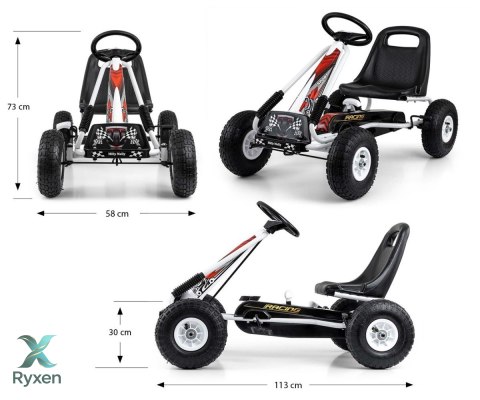 Gokart na pedały thor biały MILLY MALLY