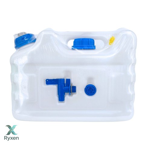 Kanister na wodę 3w1 z kranikiem i umywalką, transparentny HDPE, 10L Kamai SMARTCAN