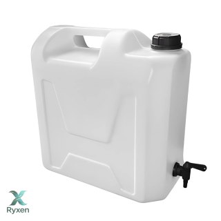 Kanister na wodę pitną z dolnym kranikiem, transparentny, tworzywo HDPE, 22L Kamai SMARTCAN