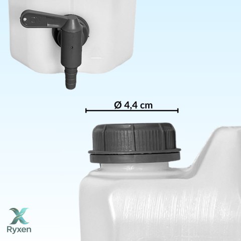 Kanister na wodę pitną z dolnym kranikiem, transparentny, tworzywo HDPE, 22L Kamai SMARTCAN