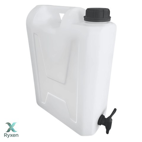 Kanister na wodę pitną z dolnym kranikiem, tworzywo HDPE, 12L Kamai SMARTCAN