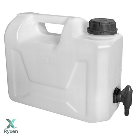 Kanister na wodę z dolnym kranikiem, transparentny HDPE, 5L Kamai SMARTCAN