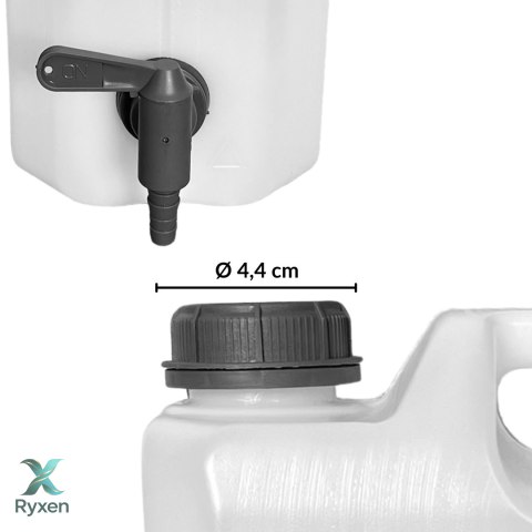 Kanister na wodę z dolnym kranikiem, transparentny HDPE, 5L Kamai SMARTCAN