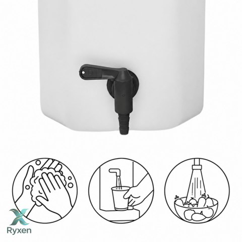 Kanister na wodę z dolnym kranikiem, transparentny HDPE, 5L Kamai SMARTCAN