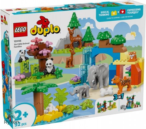 Klocki duplo 10446 rodziny dzikich zwierząt 3 w 1 LEGO
