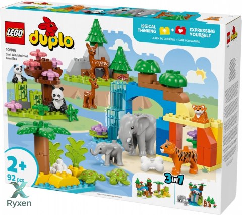 Klocki duplo 10446 rodziny dzikich zwierząt 3 w 1 LEGO