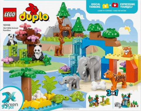 Klocki duplo 10446 rodziny dzikich zwierząt 3 w 1 LEGO
