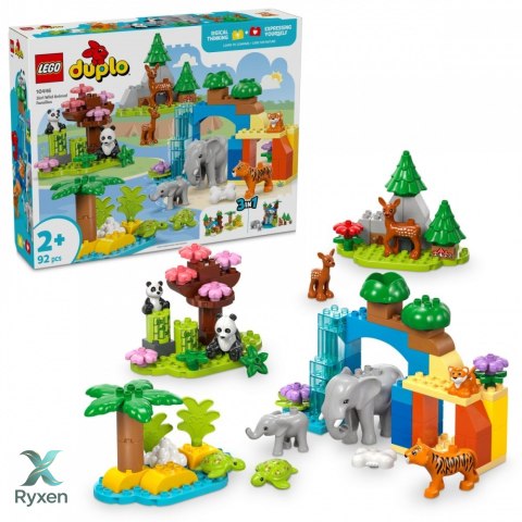Klocki duplo 10446 rodziny dzikich zwierząt 3 w 1 LEGO