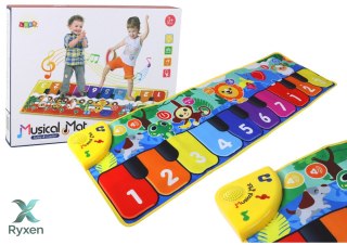 Mata Do Tańczenia Dźwięk Zwierzątka Mikołaj Klawisze LEAN TOYS