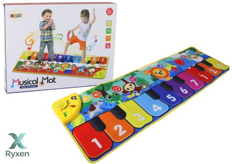 Mata Do Tańczenia Dźwięk Zwierzątka Mikołaj Klawisze LEAN TOYS
