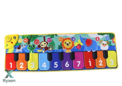 Mata Do Tańczenia Dźwięk Zwierzątka Mikołaj Klawisze LEAN TOYS