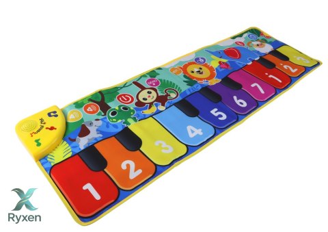 Mata Do Tańczenia Dźwięk Zwierzątka Mikołaj Klawisze LEAN TOYS