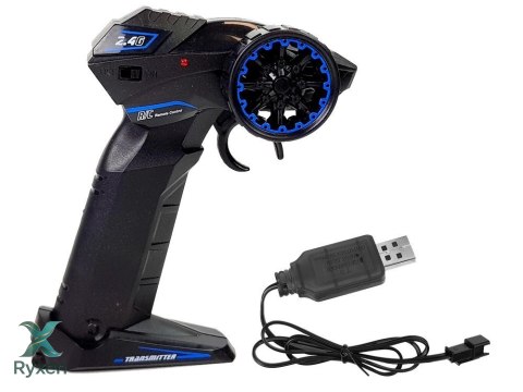 Motor Sportowy Ścigacz Zdalnie Sterowany 2.4G Zasięg 35 m Niebieski LEAN TOYS