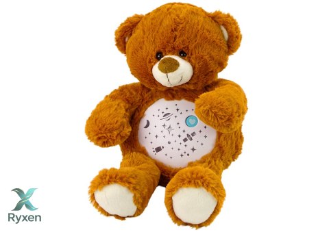 Pluszowy Miś Usypiający Światła Dźwięki Tryb Nocny i Dzienny Brązowy LEAN TOYS
