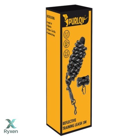 Smycz treningowa odblaskowa 3m Purlov 21654 PURLOV