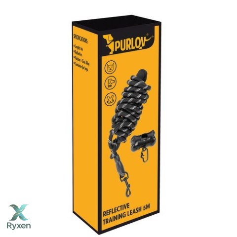 Smycz treningowa odblaskowa 5m Purlov 21655 PURLOV