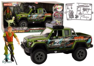 Terenowy Samochód Myśliwski Myśliwy Dinozaur Światła Dźwięki Zielony LEAN TOYS