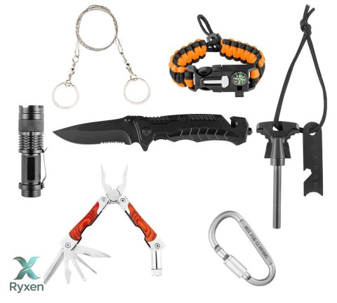 Zestaw survivalowy 8 w 1 w pudełku NEO TOOLS