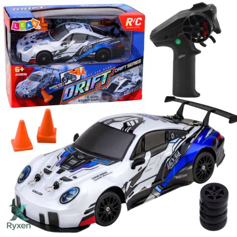 Auto Do Driftu Zdalnie Sterowane RC Wymienne Koła 4WD Niebieskie 1:24 LEAN TOYS