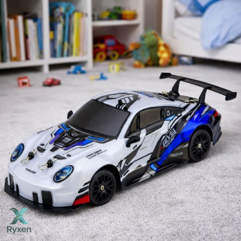 Auto Do Driftu Zdalnie Sterowane RC Wymienne Koła 4WD Niebieskie 1:24 LEAN TOYS