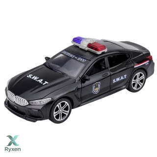 Auto Jednostki Specjalnej SWAT Otwierane Drzwi Napęd Światła Dźwięki Czarny LEAN TOYS