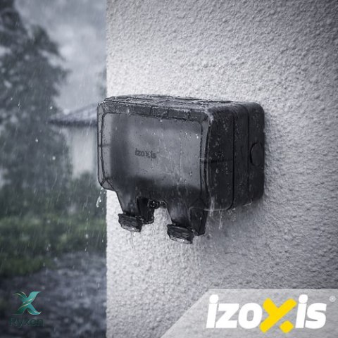 Gniazdo podwójne zewnętrzne 17x11x10cm Izoxis IZOXIS