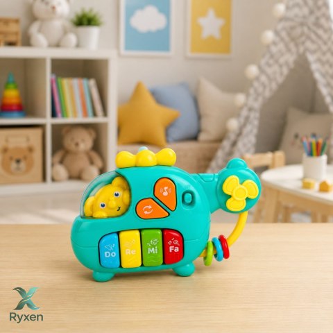 Helikopter Muzyczny Pianinko Edukacyjne Dla Malucha Melodie Dźwięki LEAN TOYS
