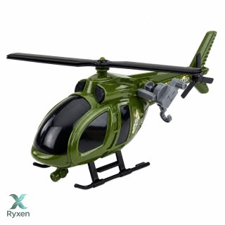 Helikopter Wojskowy Militarny Z Hakiem Światła Dźwięki Zielony LEAN TOYS