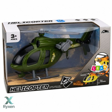 Helikopter Wojskowy Militarny Z Hakiem Światła Dźwięki Zielony LEAN TOYS