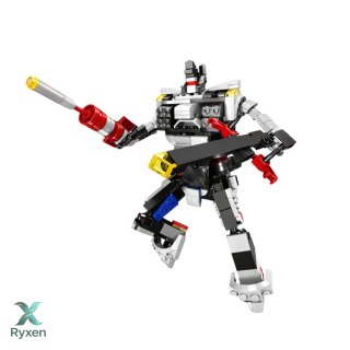 Klocki Konstrukcyjne Samochód Sportowy Robot 2W1 Biały 320 el. LEAN TOYS