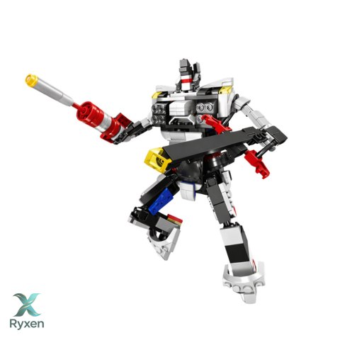 Klocki Konstrukcyjne Samochód Sportowy Robot 2W1 Biały 320 el. LEAN TOYS