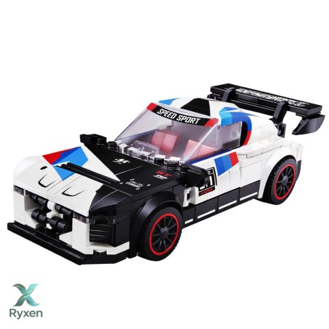Klocki Konstrukcyjne Samochód Sportowy Robot 2W1 Biały 320 el. LEAN TOYS