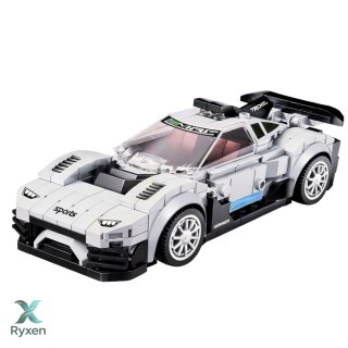 Klocki Konstrukcyjne Samochód Wyścigowy Robot 2W1 Biały 320 el. LEAN TOYS