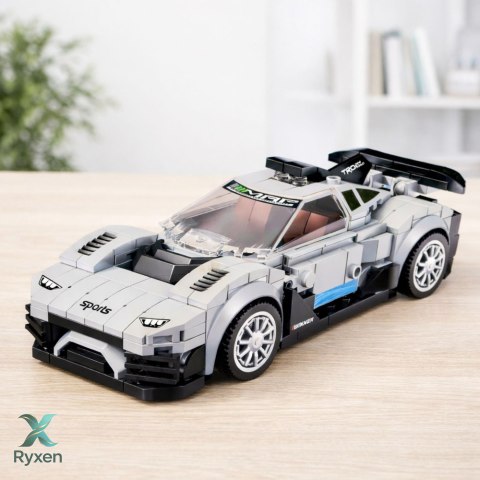 Klocki Konstrukcyjne Samochód Wyścigowy Robot 2W1 Biały 320 el. LEAN TOYS