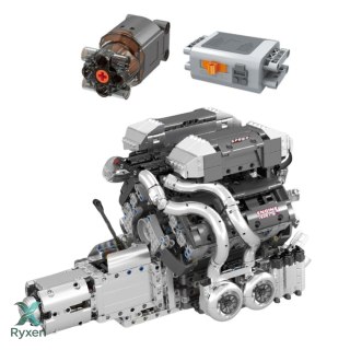Klocki Konstrukcyjne Silnik Samochodowy V8 Skrzynia Biegów 2024 el. LEAN TOYS