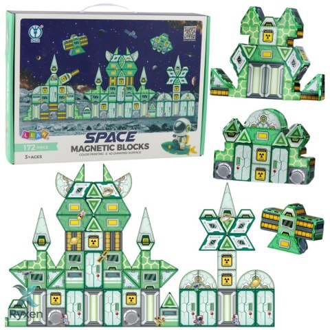 Klocki Magnetyczne Kosmos Stacja Kosmiczna 4D 172el LEAN TOYS