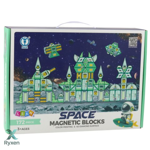 Klocki Magnetyczne Kosmos Stacja Kosmiczna 4D 172el LEAN TOYS