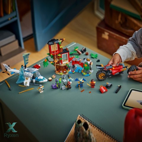 Klocki ninjago 71857 bitwa ninja: domek na drzewie z pojazdami LEGO