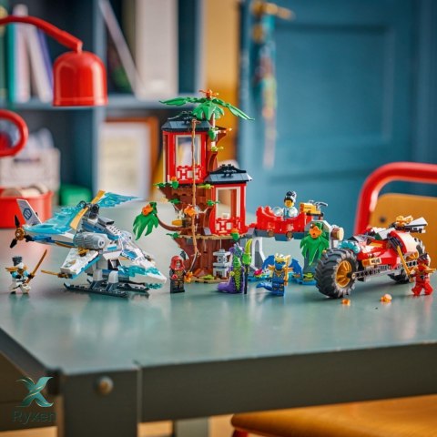 Klocki ninjago 71857 bitwa ninja: domek na drzewie z pojazdami LEGO